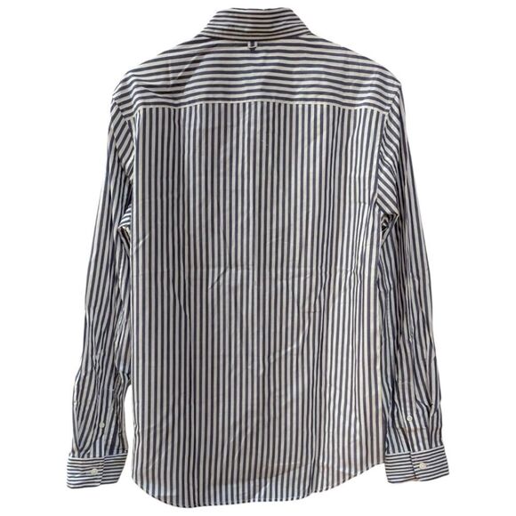Alex Mill Shirt Striped Cotton Poplin Button Down Shirt Navy/White Men's S/M NWT - Picture 2 of 4